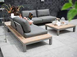 garden corner sofa set with grey all