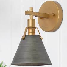 Vintage Gold Bell Wall Sconce Antique