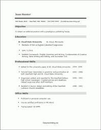 High School Student Resume Template No Experience For