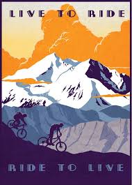 Ride Ride To Live Cycling Poster