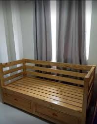 wooden sofa day bed w trundle drawers