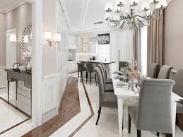 kitchen dining room in light colors