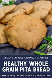 healthy whole grain pita bread monkey