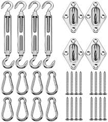 Could you scratch black steel and what does it look like after it has been scratched? Amazon Com Awning Attachment Set 32pcs Heavy Duty 304 Stainless Steel Sun Sail Fixing Hardware Kit For Garden Patio Triangle And Square Rectangle Sun Shade Home Improvement