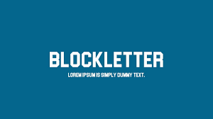blockletter font free for