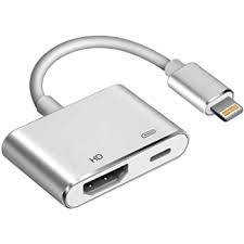 Amazon Com Lightning To Hdmi Adapter Lightning Digital Av Adapter 1080p With Lightning Charging Port For Select Iphone Ipad And Ipod Models And Hdtv Monitor Projector White Computers Accessories
