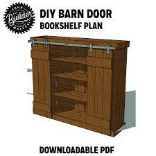 sliding barn door bookshelf plan