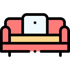 Sofa Detailed Rounded Lineal Color Icon
