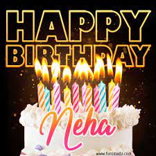neha animated happy birthday cake gif