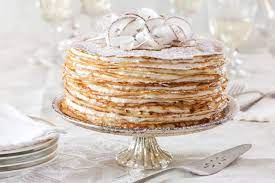 Coconut Crepe Cake gambar png