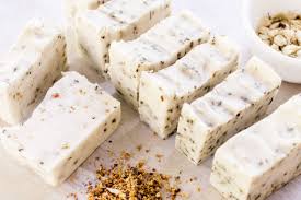herbal soap with dried herbs