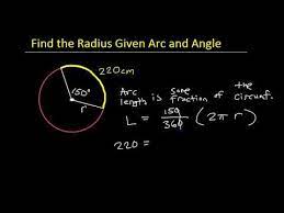 Finding The Radius Given The Arc Length