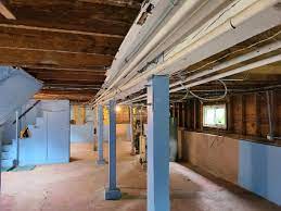 Existing 6x8 Wood Beams In Basement
