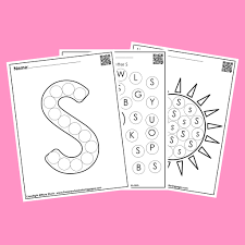 letter s 10 free dot markers coloring