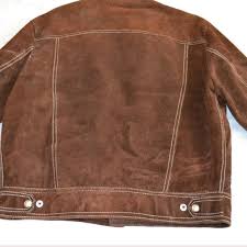 Awesome Vintage Deep Brown Suede Leather Coat