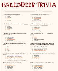 Plus, learn bonus facts about your favorite movies. 10 Best Halloween Movie Trivia Printable Printablee Com
