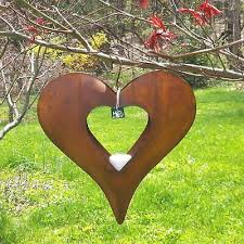 Metal Heart Candle Holder Hanging Tea