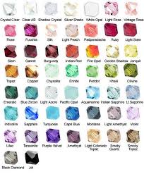 Gemstone Color Chart Glorias Glitz Glam Online Store