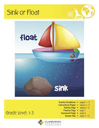 sink or float lesson plan clarendon