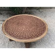Vintage Coffee Table In Woven Rope And