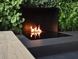 Wall Mounted Steel Outdoor Fireplaces