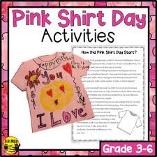 A lot of these include free printable simply print the template onto some sturdy cardboard in his favorite color. Pink Shirt Day Activities Worksheets Teachers Pay Teachers