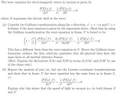 Wave Equation For Electromagnetic Waves
