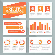 Vector Business Presentation Template Set Graph And Chart