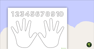 hands and numbers template