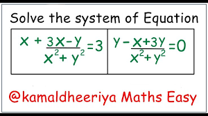 Systems Of Equations Math Solving