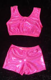 4 5 Girls Size Ready To Ship Sports Bra And Shorts In Pink Twinkle