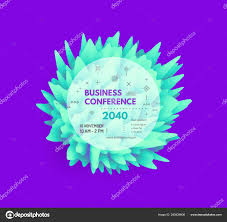 Business Event Invitation Template Floral Art Can Be Used