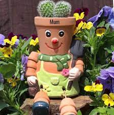 Terracotta Flowerpot Plant Pot Man