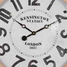 White London Station Wood Wall Clock