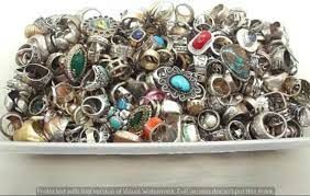 c 50 pcs rings lot orted sterling