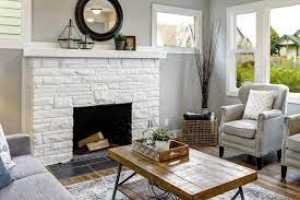 how to paint a stone fireplace diy