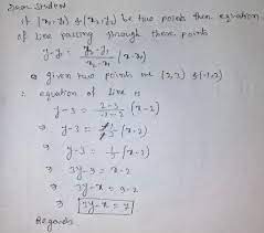 Find The Equation Of The Line Joining