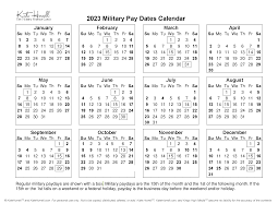 2023 active duty military paydays