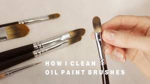 how i clean oil paint brushes you