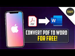 how to convert pdf to word on iphone