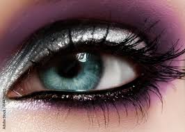closeup female eye with fashion bright