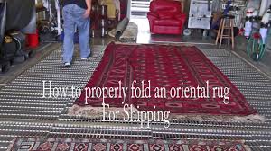 how to properly fold an oriental rug