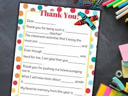 Print at home or take to your favorite print shop. Teacher Appreciation Letter Free Printable Fill In The Blanks Template