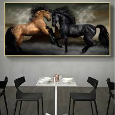 Modern Horse Canvas Wall Art Dancing