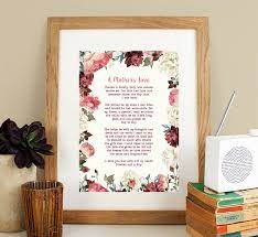personalised poem print by over over