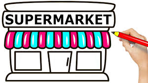 These wonderful supermarket colouring pages are a lovely way to add a creative touch to lots of different lessons. How To Draw Supermarket Coloring Pages And Drawing For Kids With Color Markers Youtube