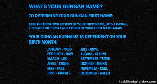 Find out your Gungan Name