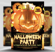 Halloween Party Flyer Template 4 15 The Pumpkin Flyerheroes