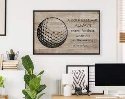 Custom Golf Quote Sign Gift For Golfer
