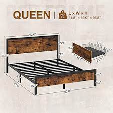rolanstar queen bed frame with